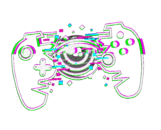 Eye Bags Studio image representing its unique identity with a gamepad that is exploding with the Eye Bags Studio logo coming out from it